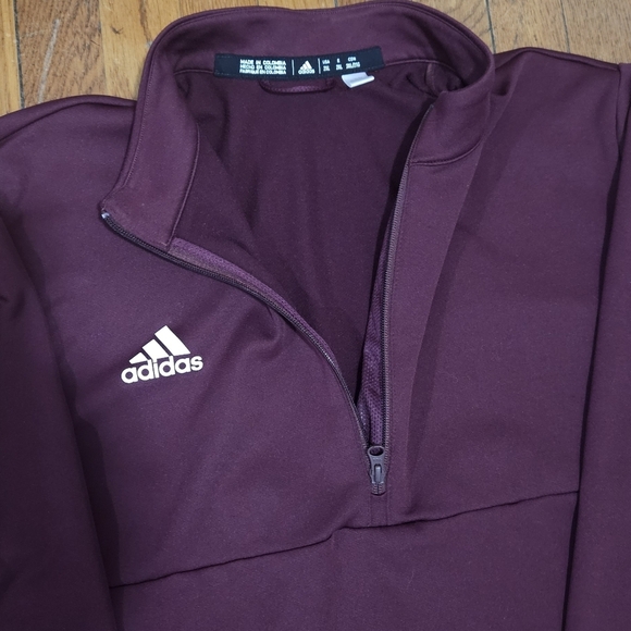 ADIDAS Men's Quarter-Zip High Neck Sweatshirt - Picture 2 of 9